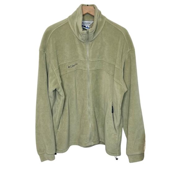 COLUMBIA VINTAGE Men's XL TALL CORE Interchange Fleece Zip Jacket Outdoor Beige - Picture 1 of 13